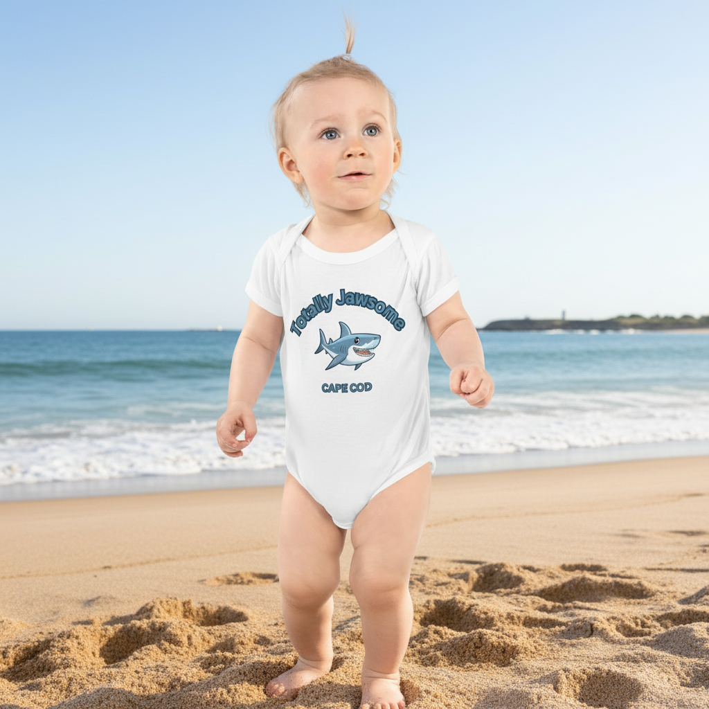 Totally Jawsome Cape Cod Baby Shark Onesie