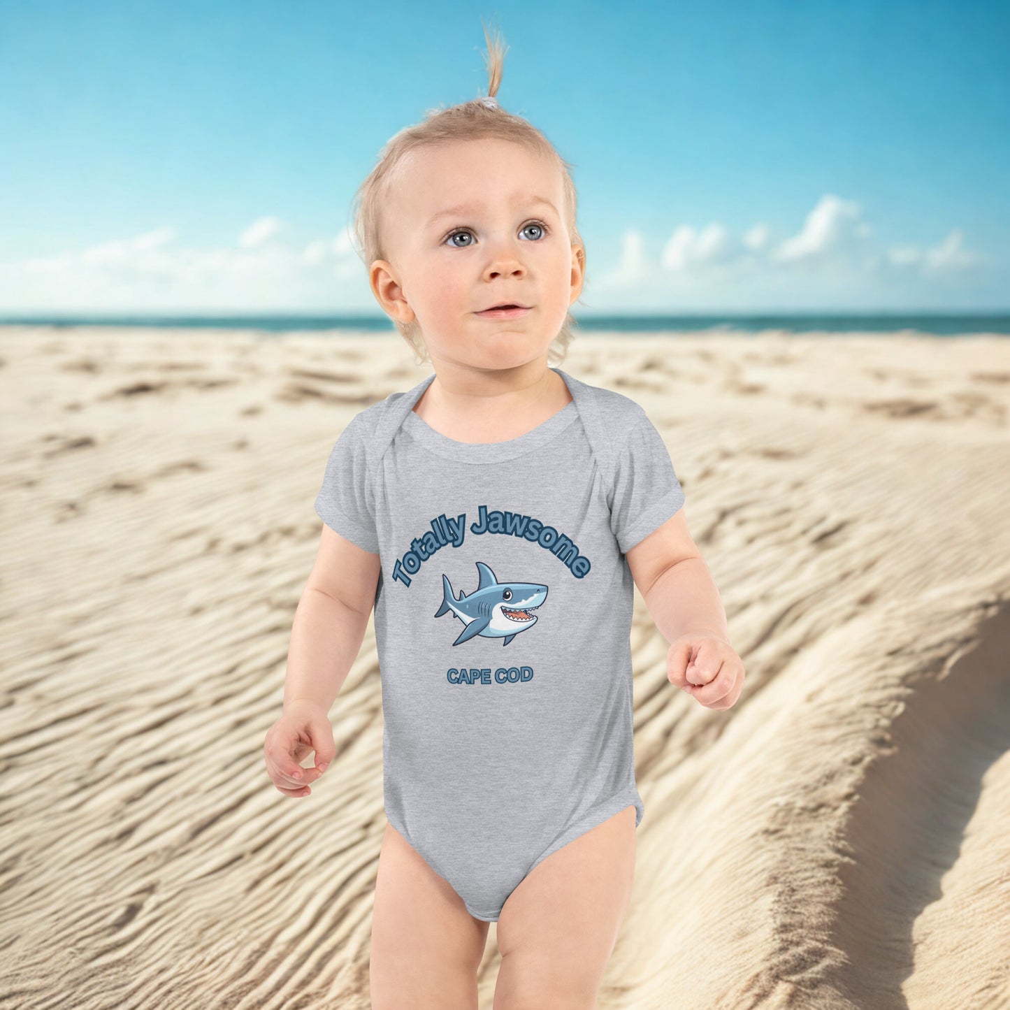 Totally Jawsome Cape Cod Baby Shark Onesie